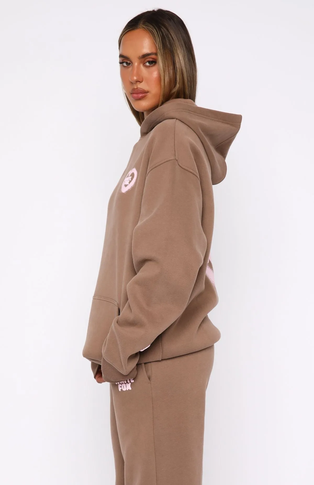 Airy Piece 11th Street City Girl At Heart Oversized Hoodie Cinnamon Bun