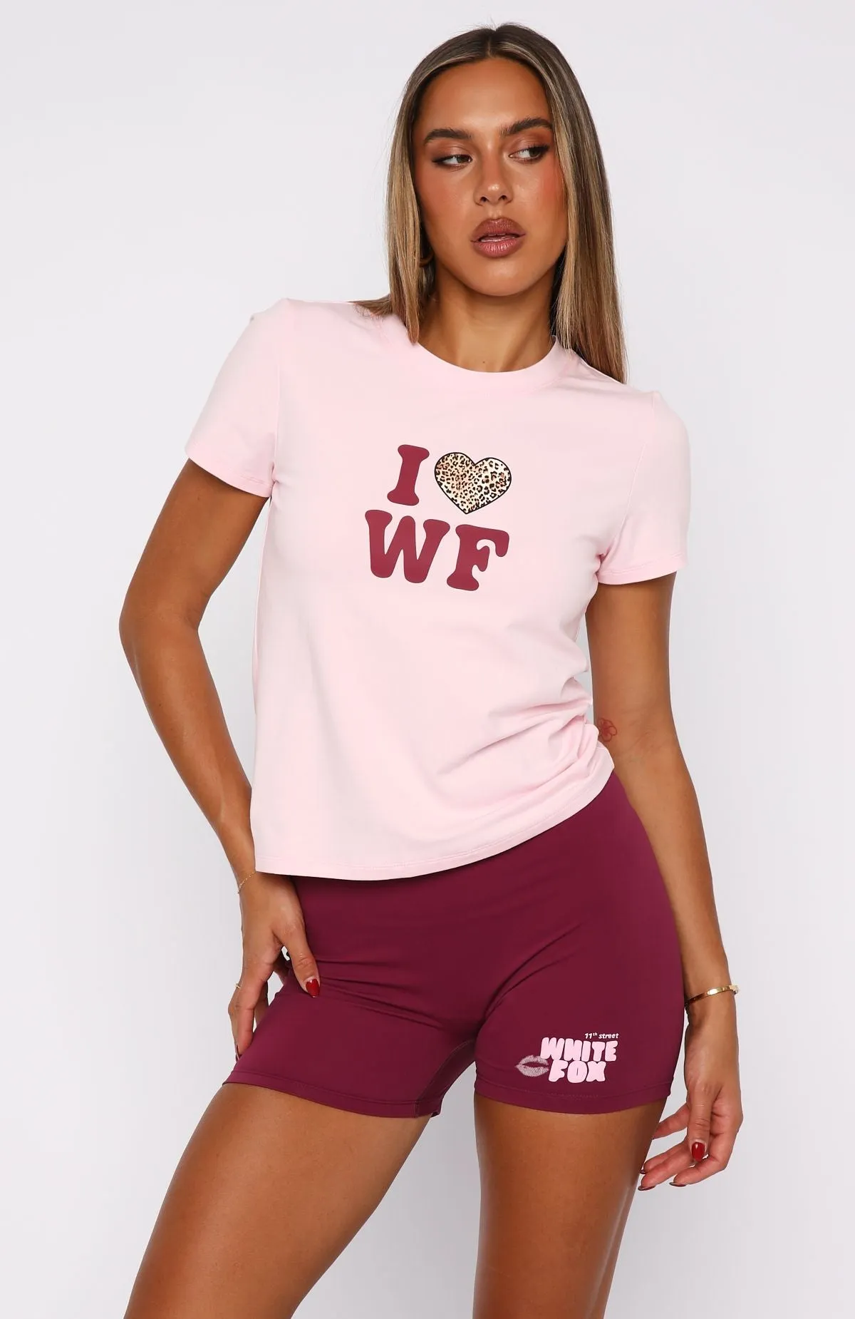 11th Street Concrete Jungle Relaxed Baby Tee Strawberry Whip Modular Pocket Layout Flattering Drape