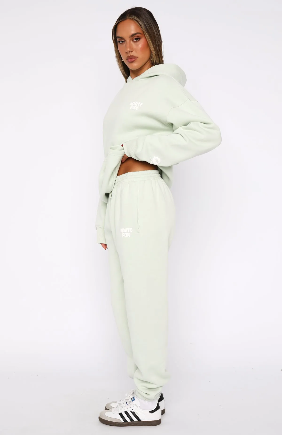 Chic Casual Outfit 11th Street Keeping It Real Sweatpants Iced Matcha