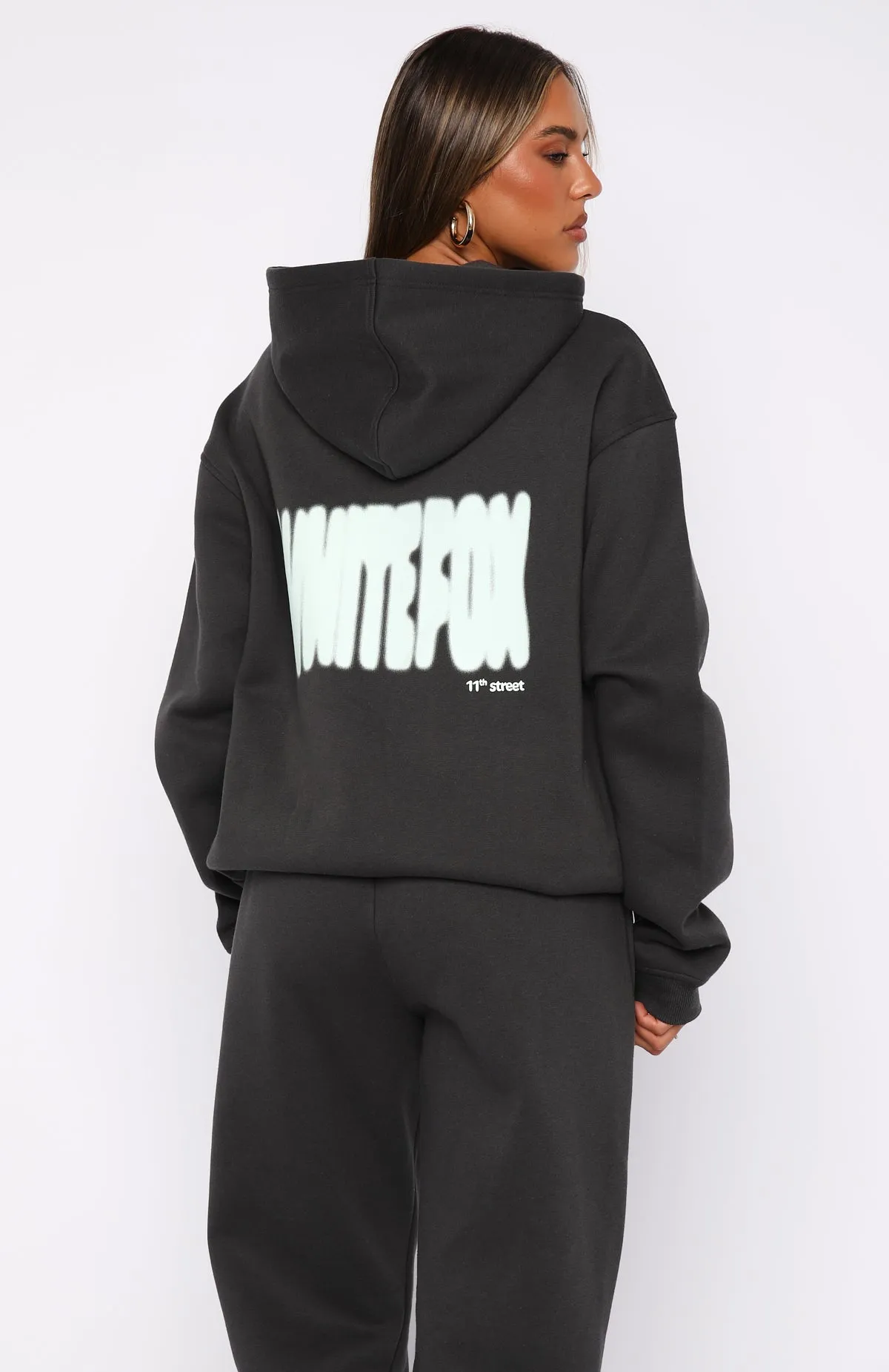 11th Street New York Or Nowhere Oversized Hoodie Matcha Crumble Winter Travel Minimal Shrinkage