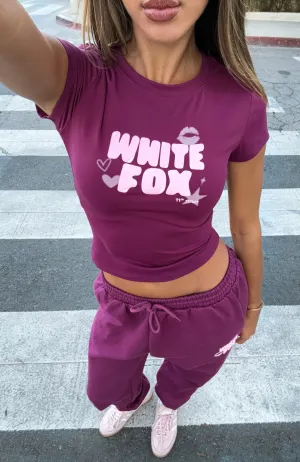 Mood Booster Low Impact Dye 11th Street Sweet Kisses Baby Tee Very Berry