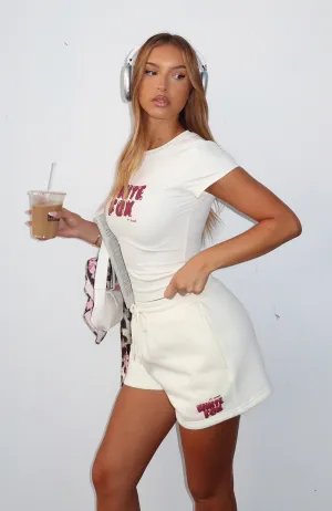 11th Street Sweet Kisses Lounge Shorts Cake Batter NonRestrictive Fit