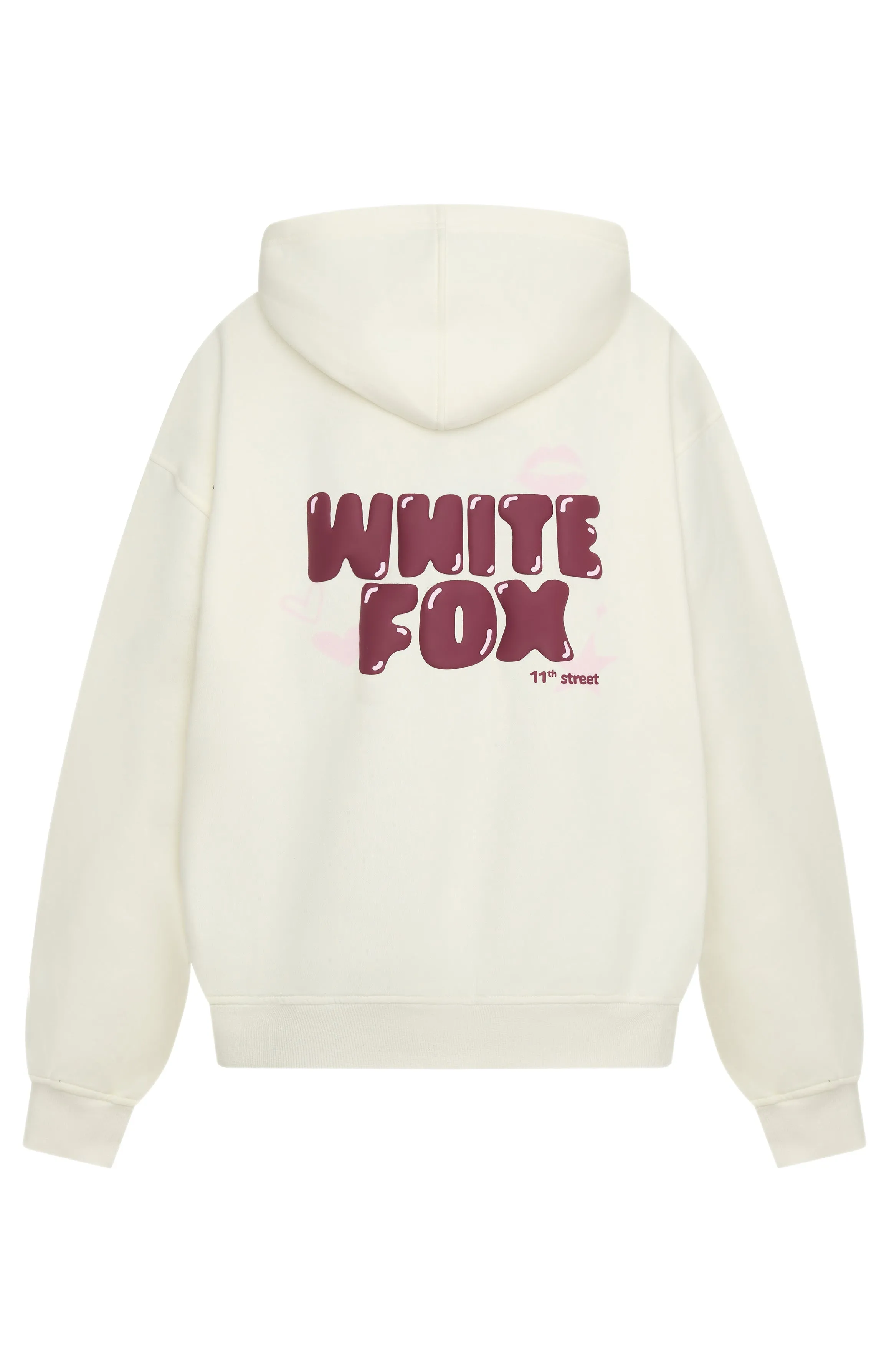 Ventilation Panel Design 11th Street Sweet Kisses Oversized Hoodie Cake Batter