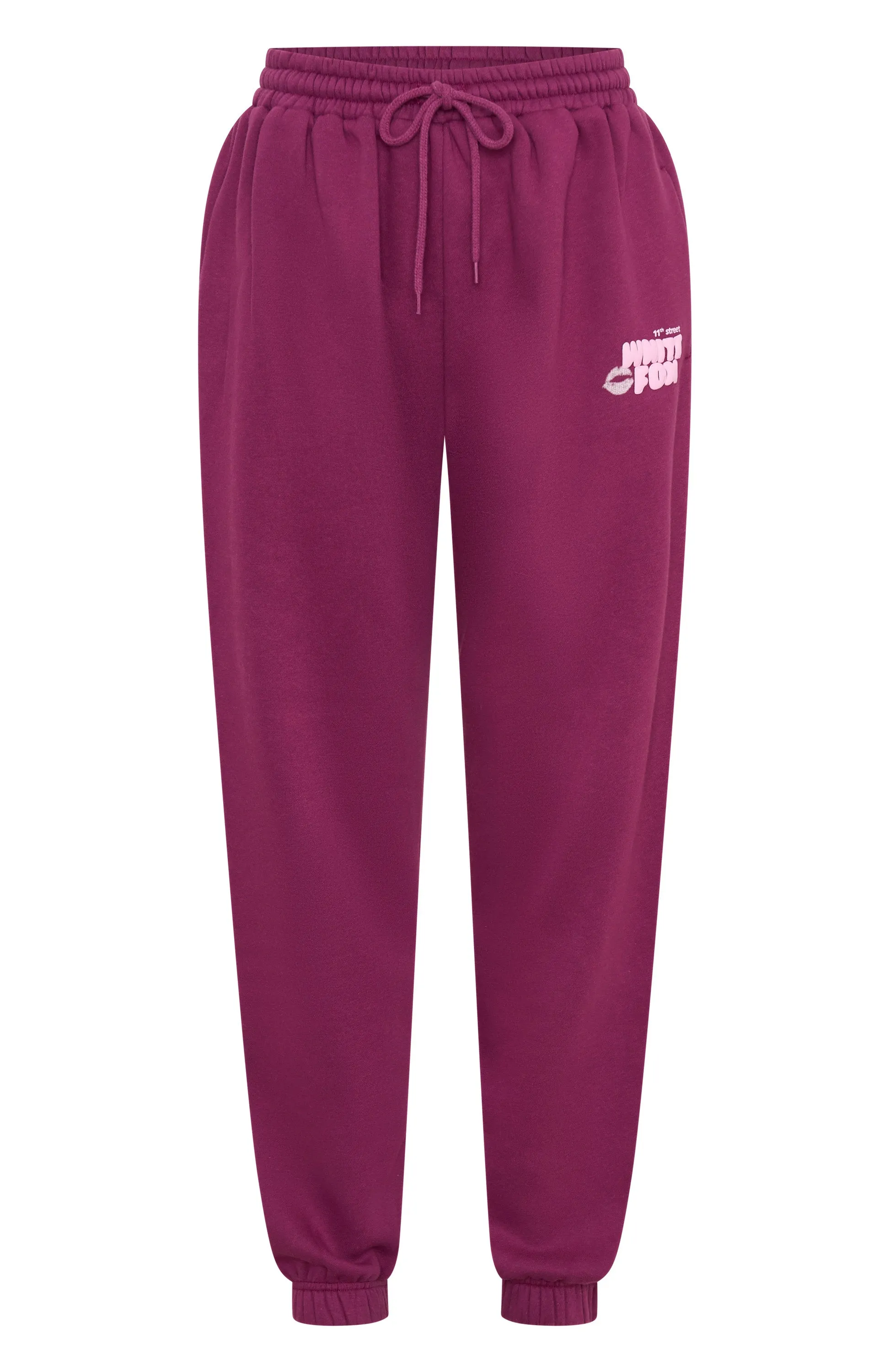 11th Street Sweet Kisses Sweatpants Very Berry Airflow channels