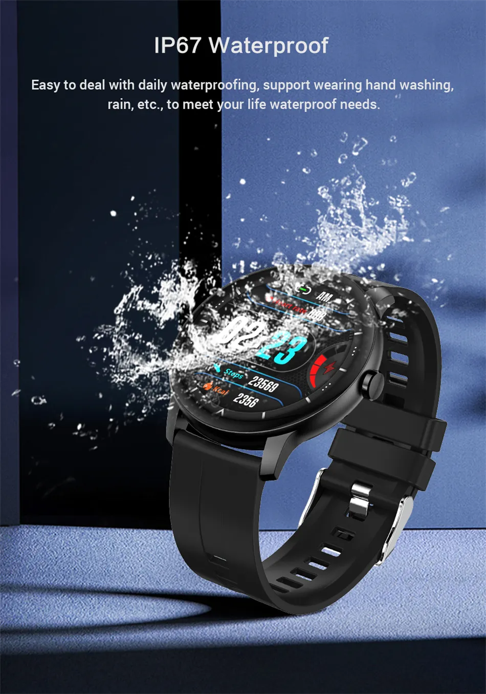 1.28-inch Full Color Touch Screen Sport Smartwatch Men Women Fitness Tracker Waterproof Smart Watch For Huawei Xiaomi Apple