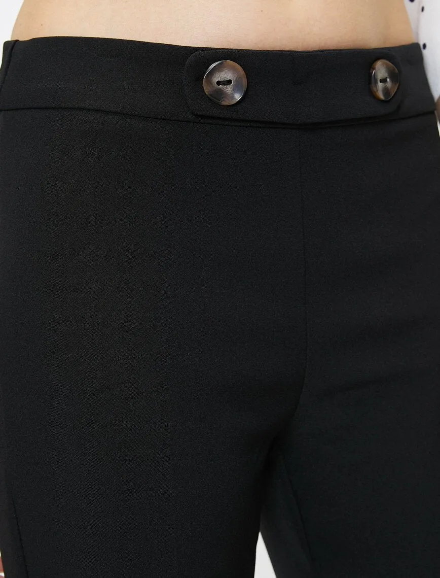 16346 Black Ankle Grazer Trousers