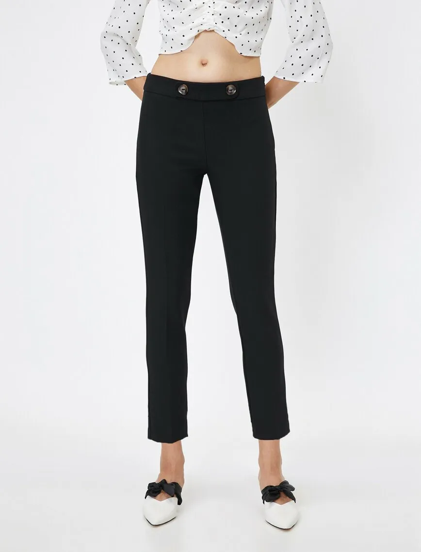 16346 Black Ankle Grazer Trousers