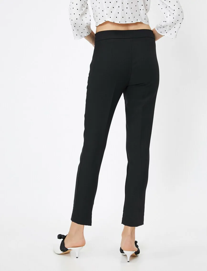 16346 Black Ankle Grazer Trousers