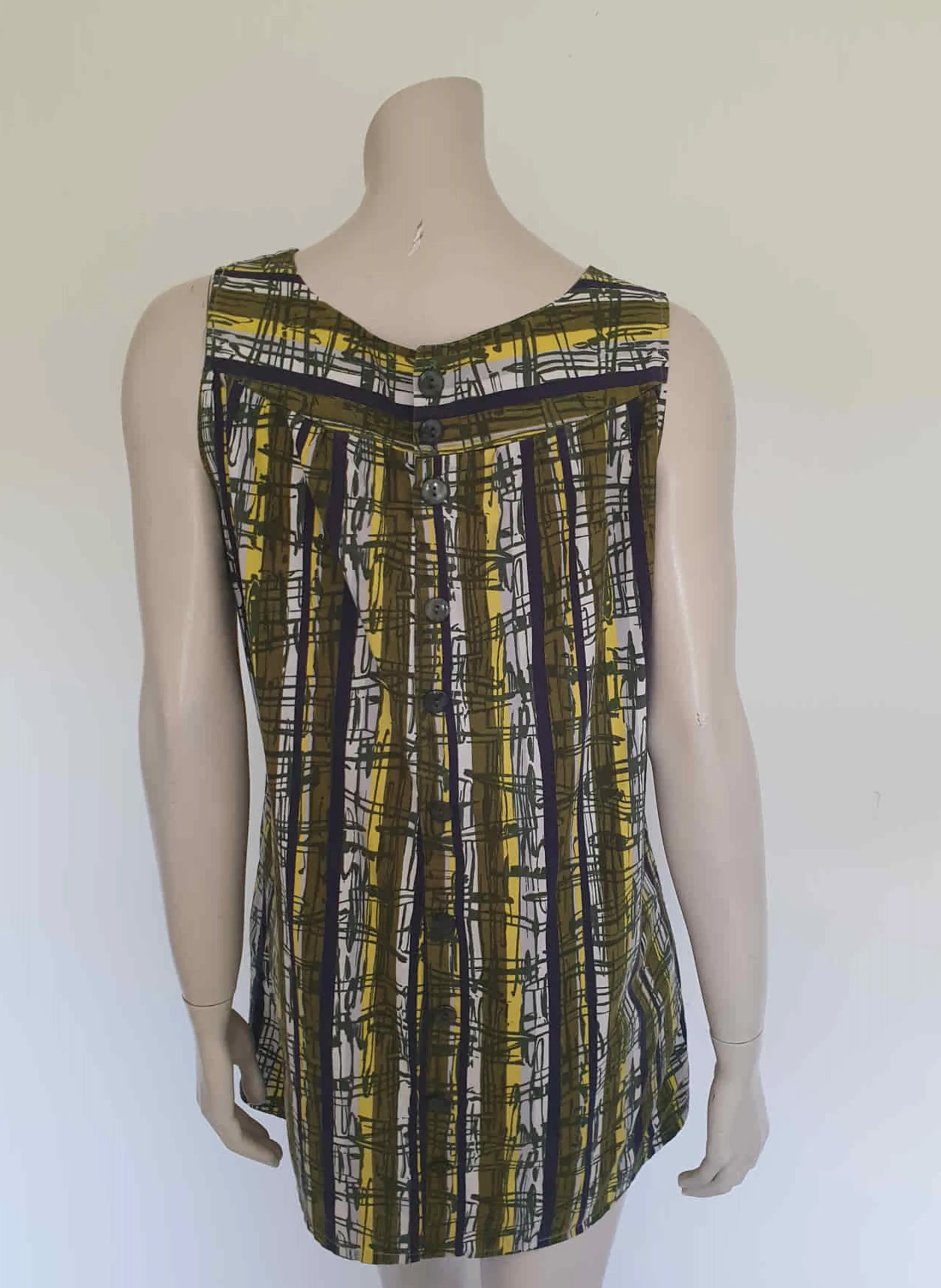 1960s Olive Green Maternity Top or Mini Dress - M