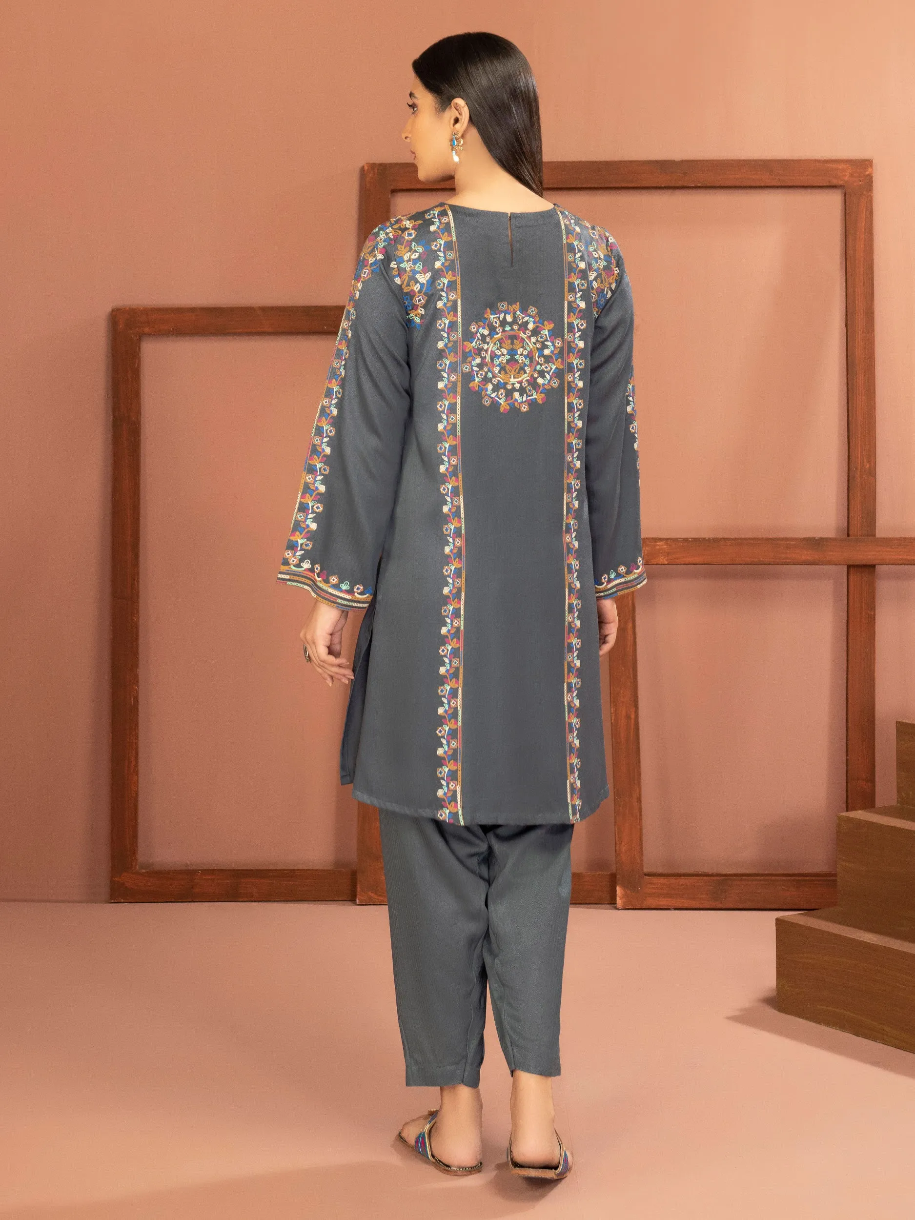 2 Piece Linen Suit-Pasted (Unstitched)