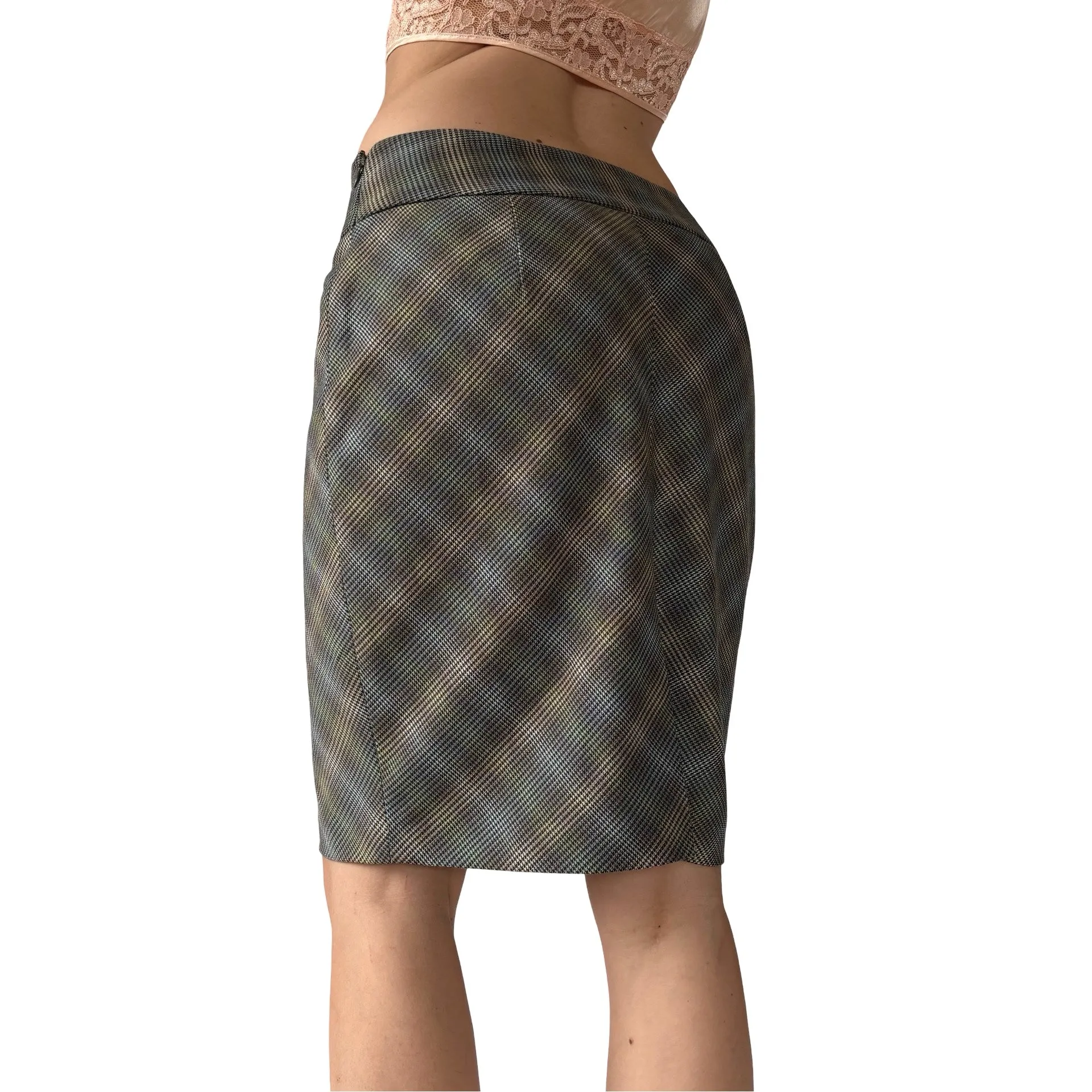 2000s Plaid Pencil Skirt (S)