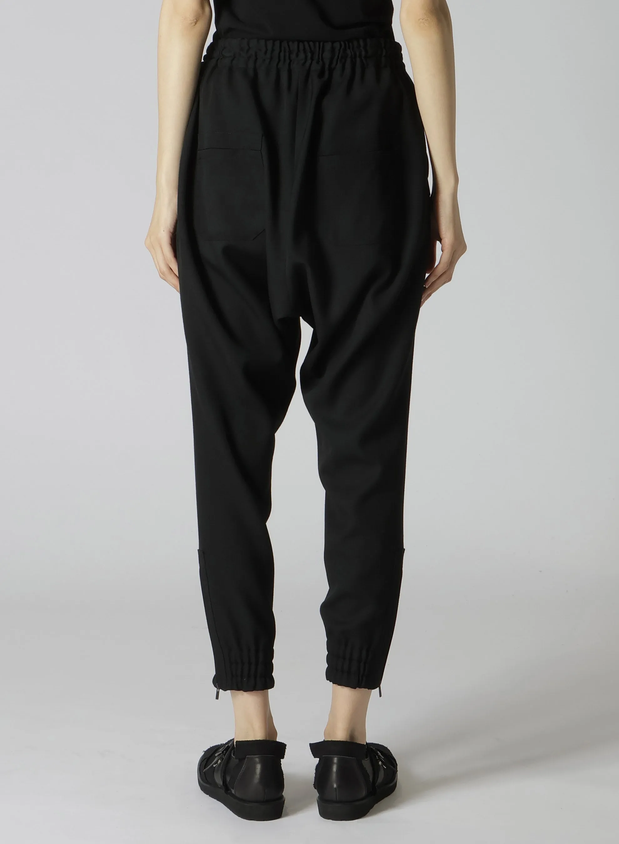 2/60 WOOL GABARDINE WIDE PANTS