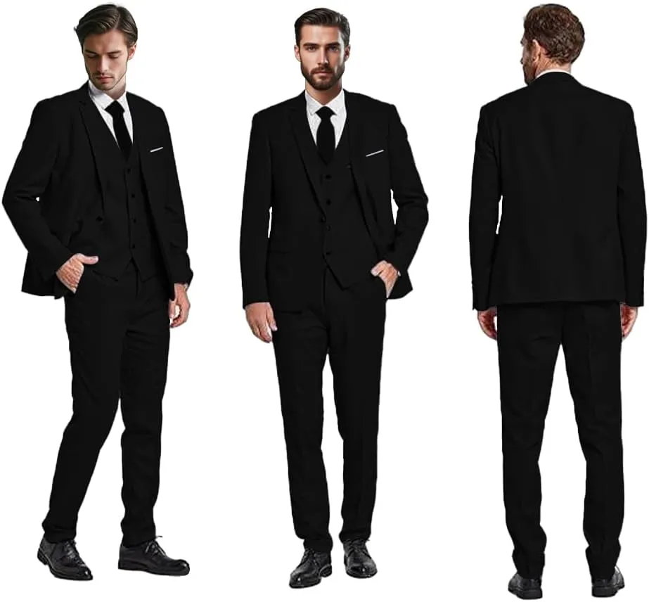 3 Piece Men Suit Slim Fit Classic Suit Men Groom Formal Wedding Prom Party Business Tuxedo Suits