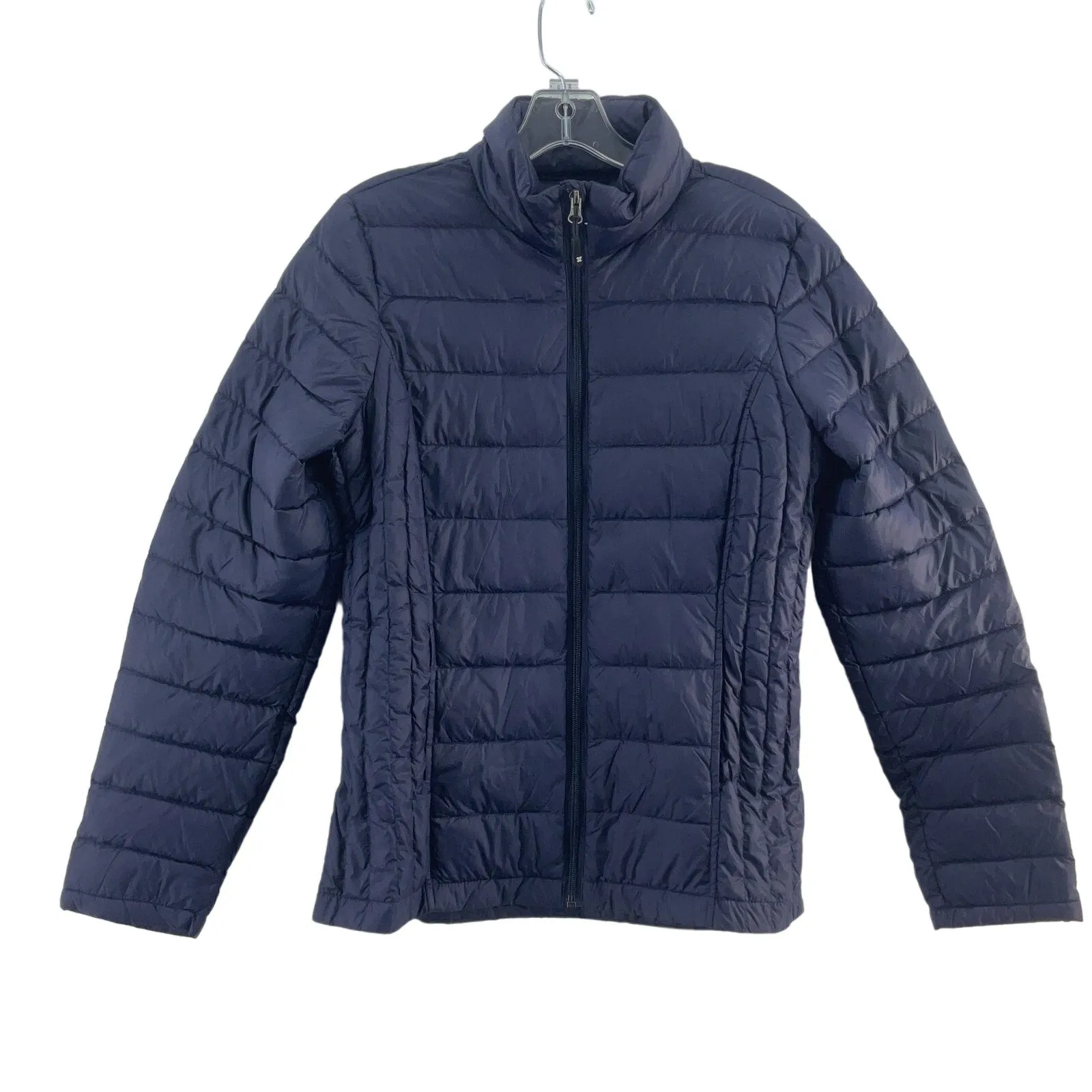 32 Degrees Women's Blue Full Zip Goose Down Puffer Jacket, Nylon M Preowned