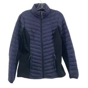 32 Degrees Women's Purple/Black Full Zip Quilted Puffer Jacket Size S