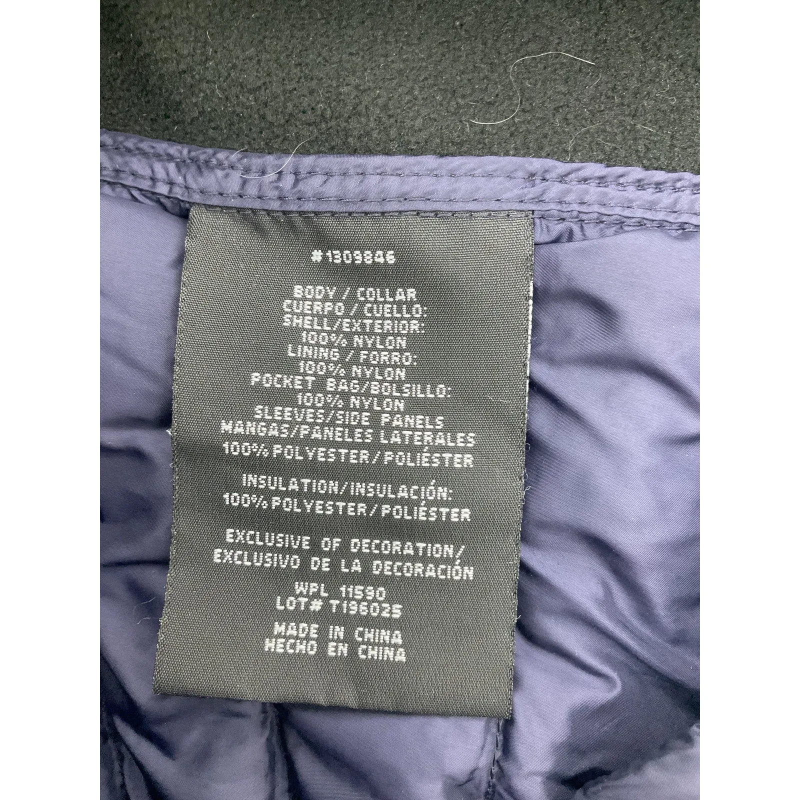 32 Degrees Women's Purple/Black Full Zip Quilted Puffer Jacket Size S