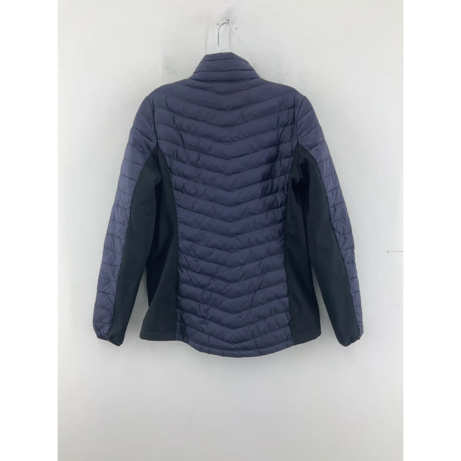 32 Degrees Women's Purple/Black Full Zip Quilted Puffer Jacket Size S