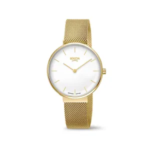 3327-10 -  Titanium Ladies Gold Plated Dress Watch