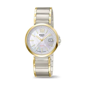 3332-02 - 2 Tone Yellow Gold Titanium Solar Watch