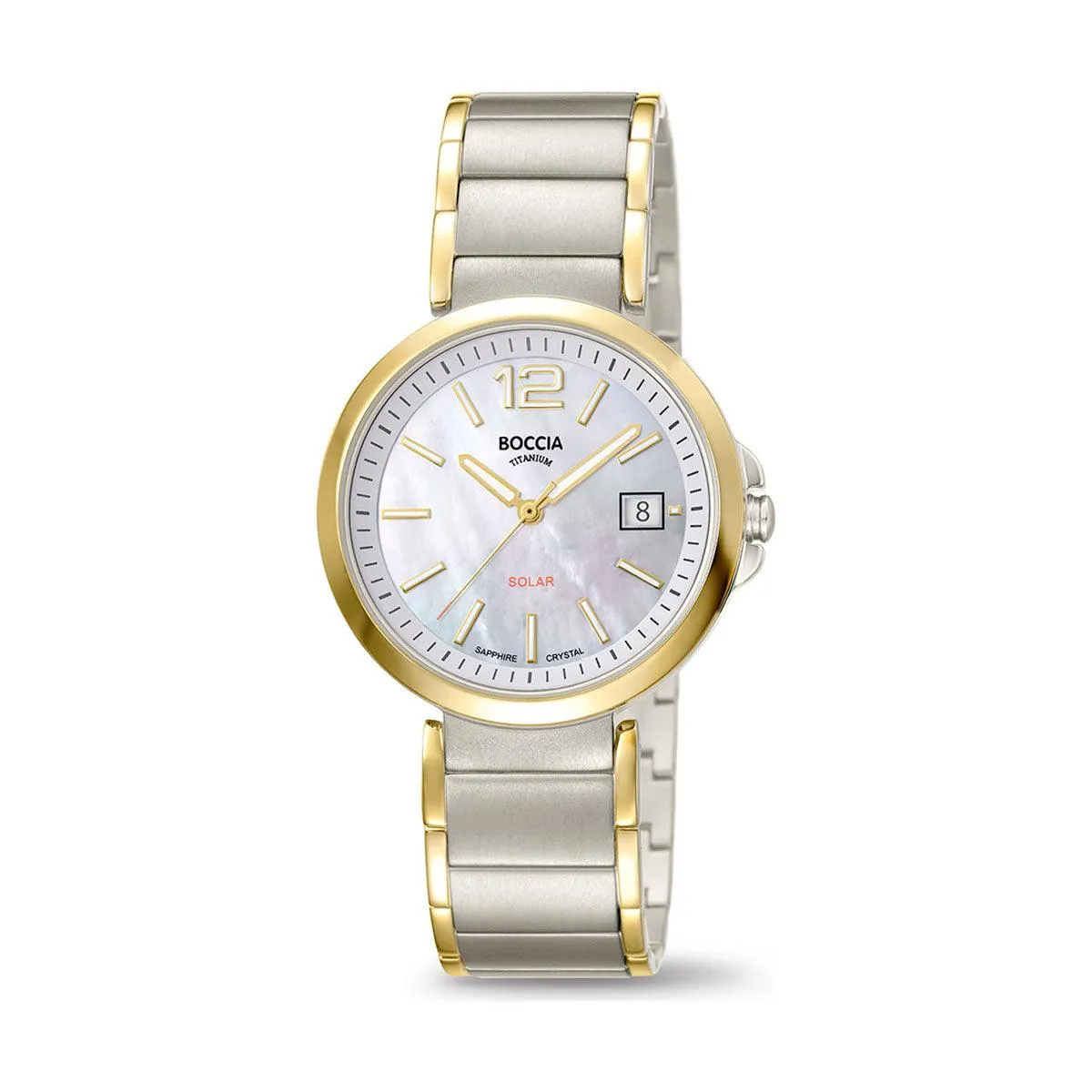 3332-02 - 2 Tone Yellow Gold Titanium Solar Watch