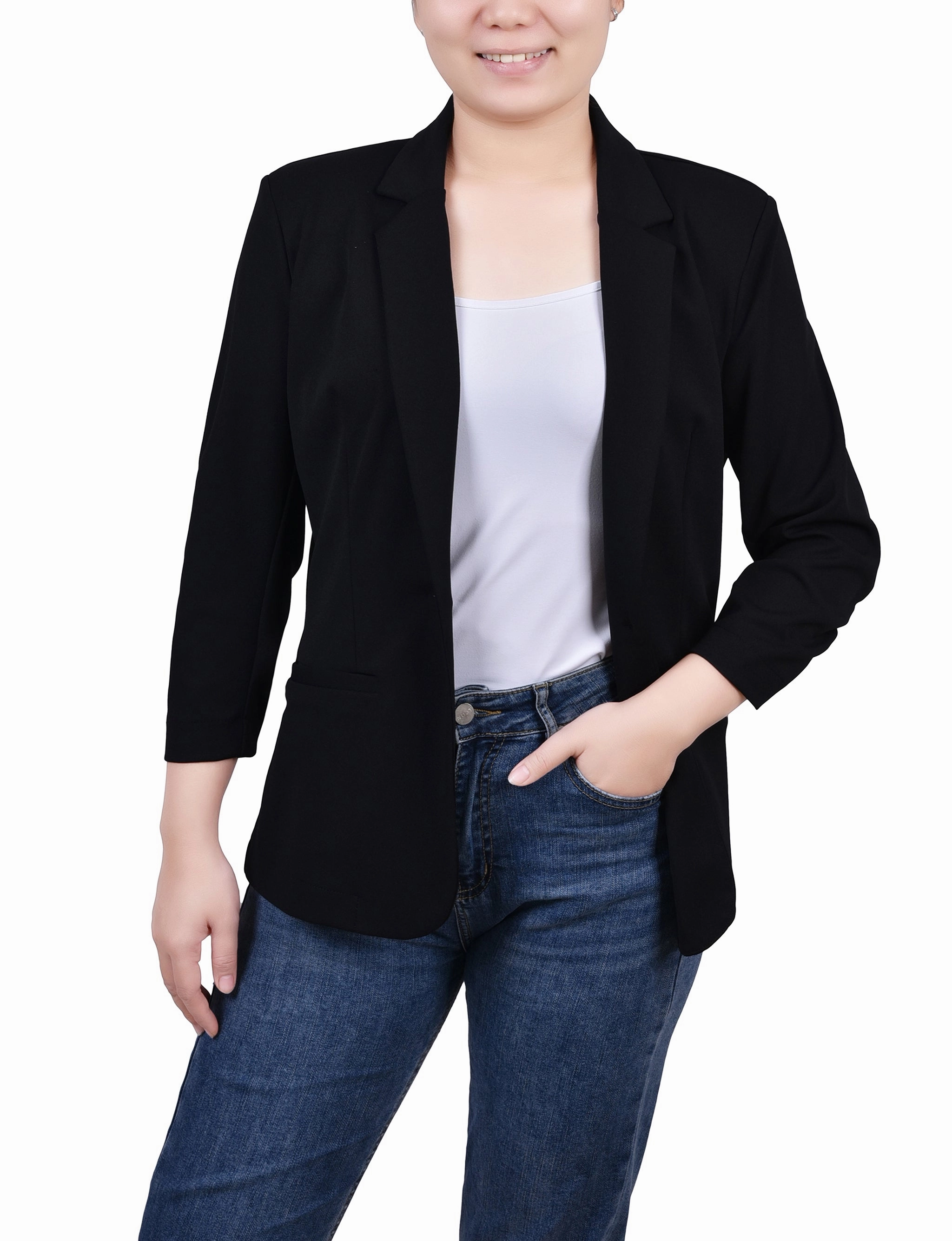 3/4 Sleeve Scuba Crepe Jacket Bonded Seam Innovation