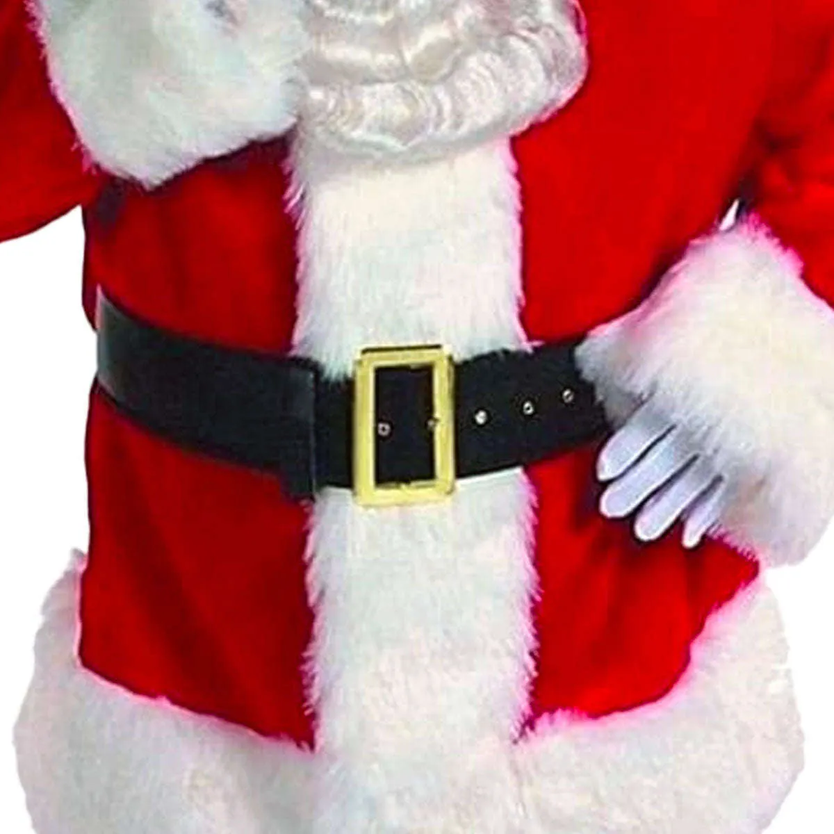 7 Piece Professional Red Plush Santa Suit Adult Costume