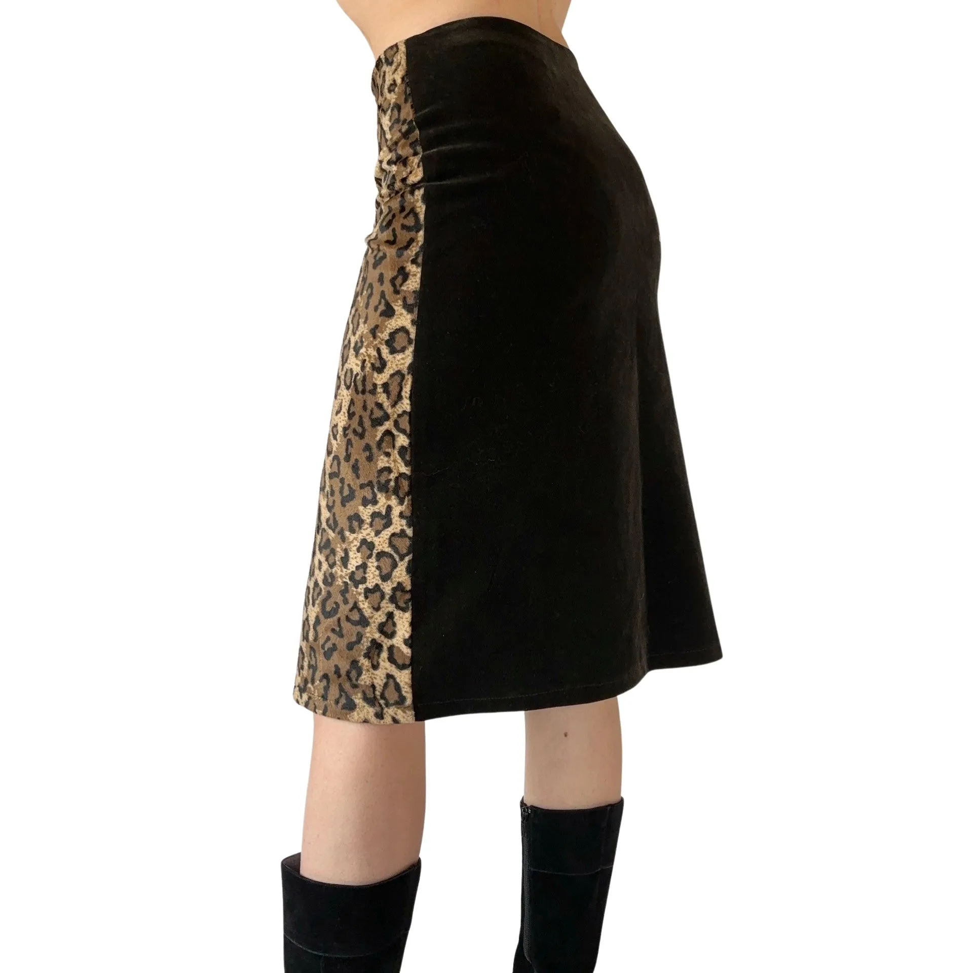 90s Leopard Midi Skirt (XS)