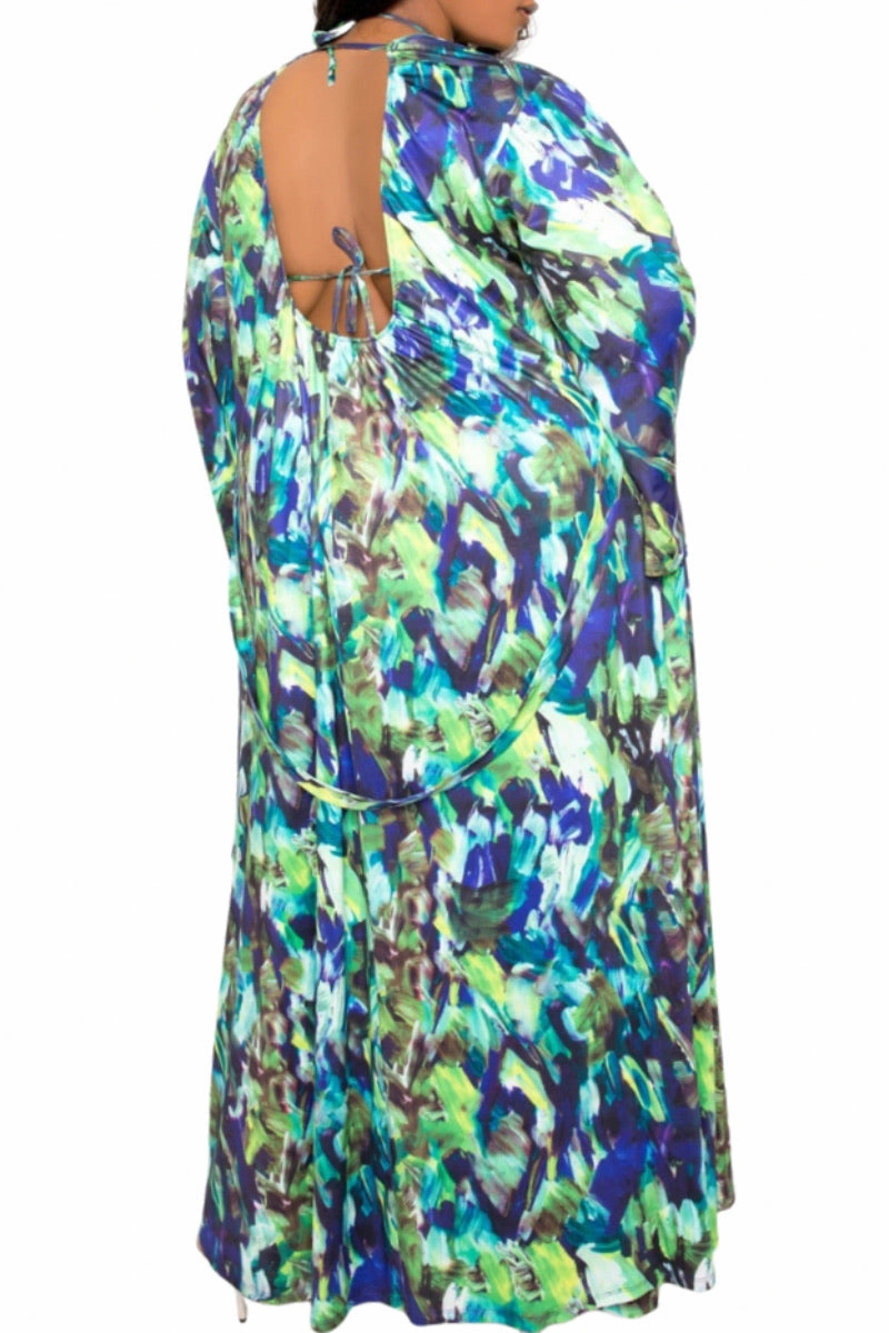 *Final Sale Plus Size 4-pc PlaySuit Set - Duster, Pants, Top, Bottoms Tough Flex Heat Control