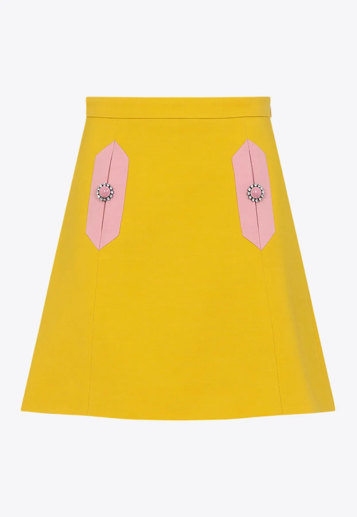 A-line Wool Mini Skirt