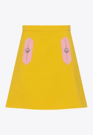 A-line Wool Mini Skirt