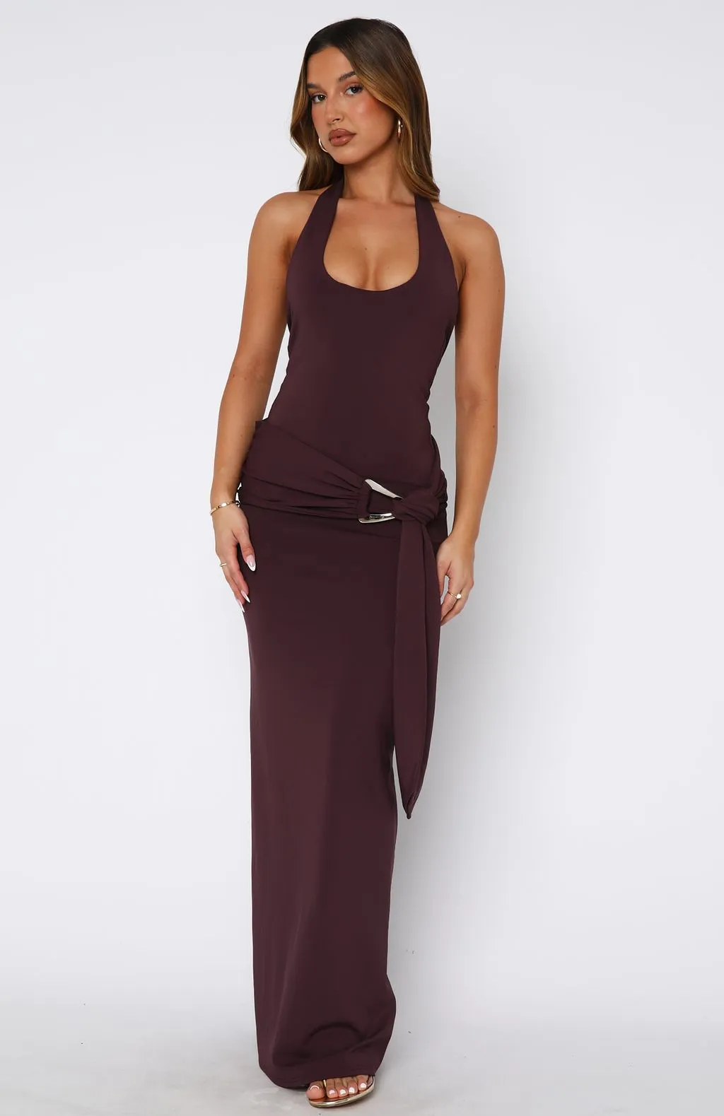 Adjustable Collar System Bluesign Approved Material This Voice Maxi Dress Plum