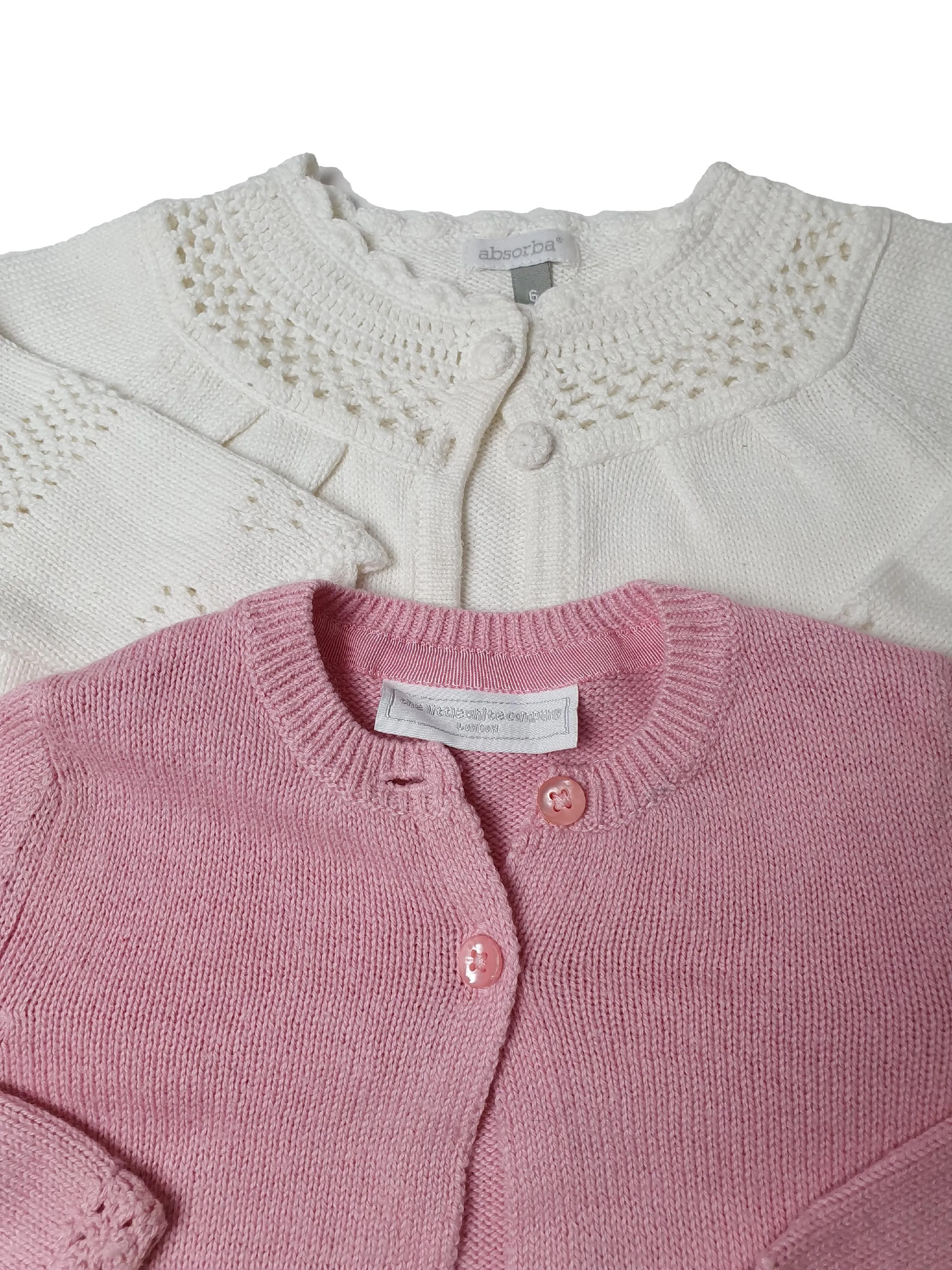 ABSORBA and THE LITTLE WHITE COMPANY girl cardigan 6m