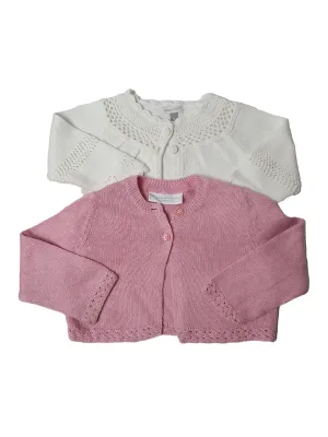 ABSORBA and THE LITTLE WHITE COMPANY girl cardigan 6m