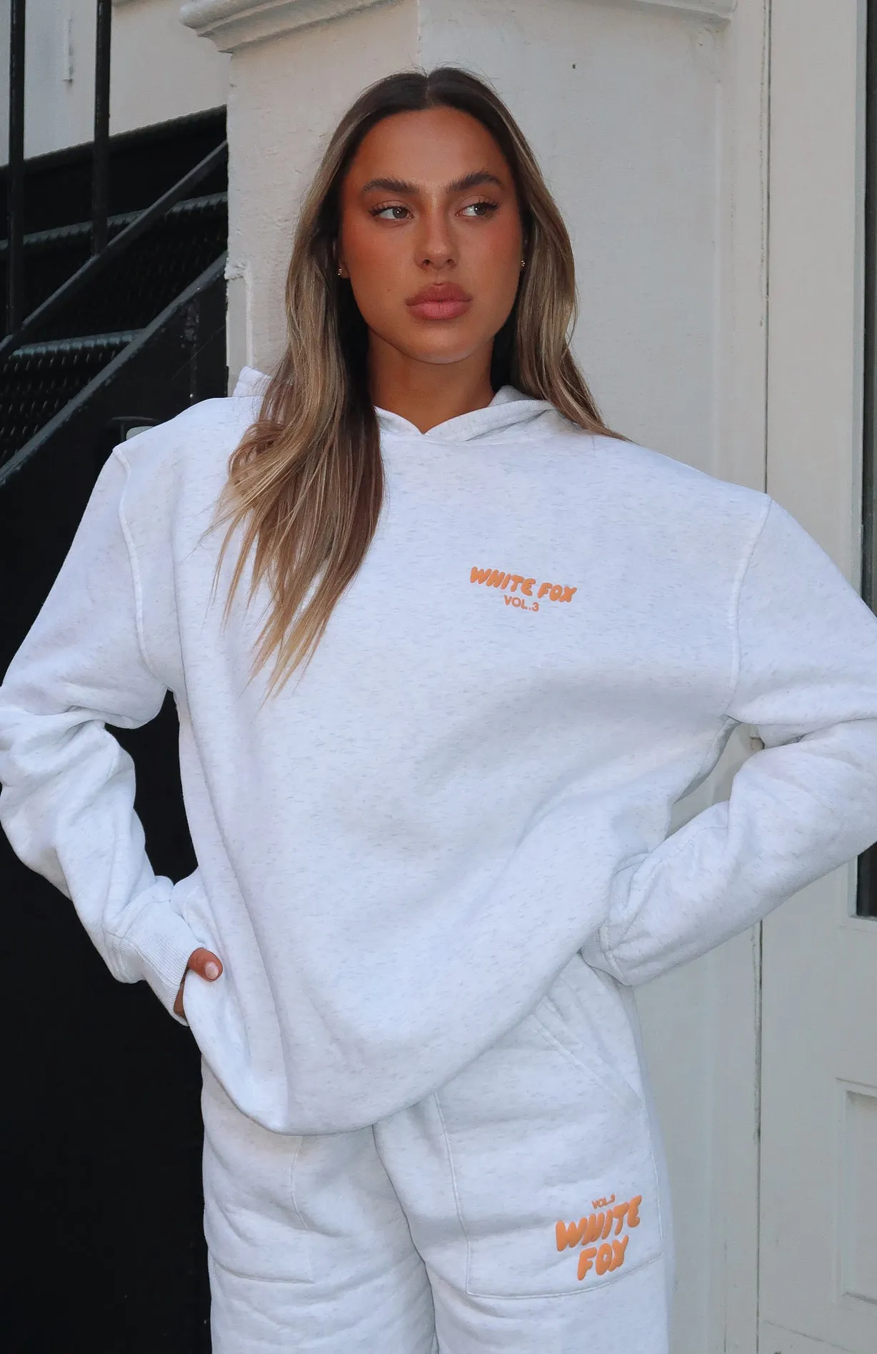Offstage Hoodie Peach Fizz City Casual WrinkleResistant Knit