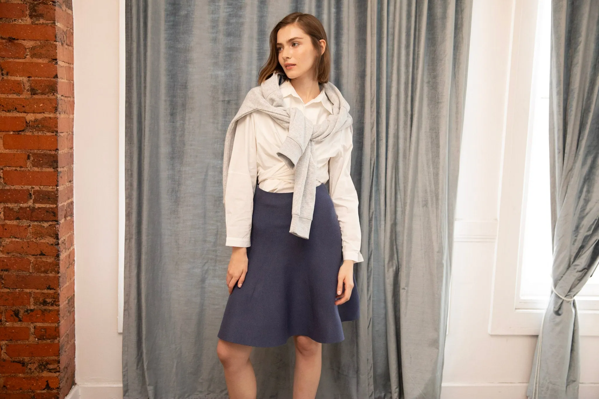 Sleek Motion Reinforced Pockets AMAZING  MM SKIRT - INDIGO DENIM