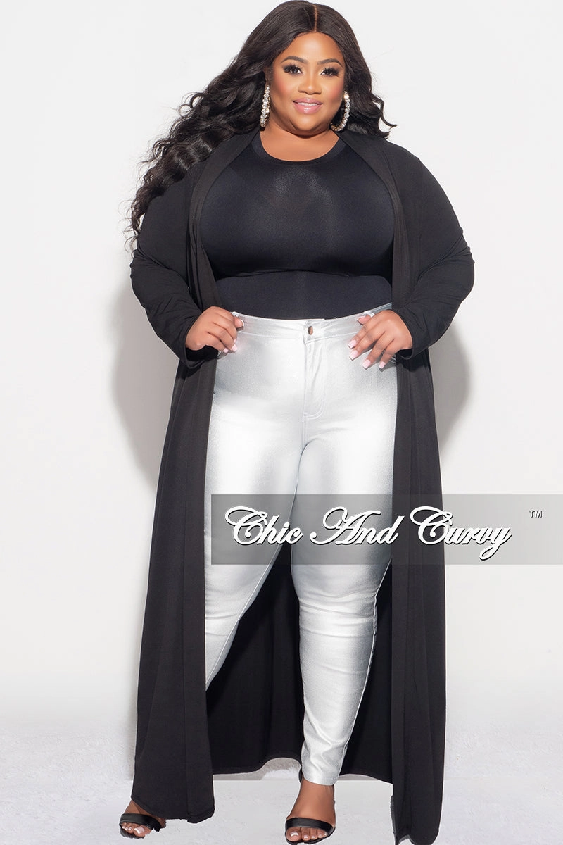 Urban Flex Final Sale Plus Size Duster in Black