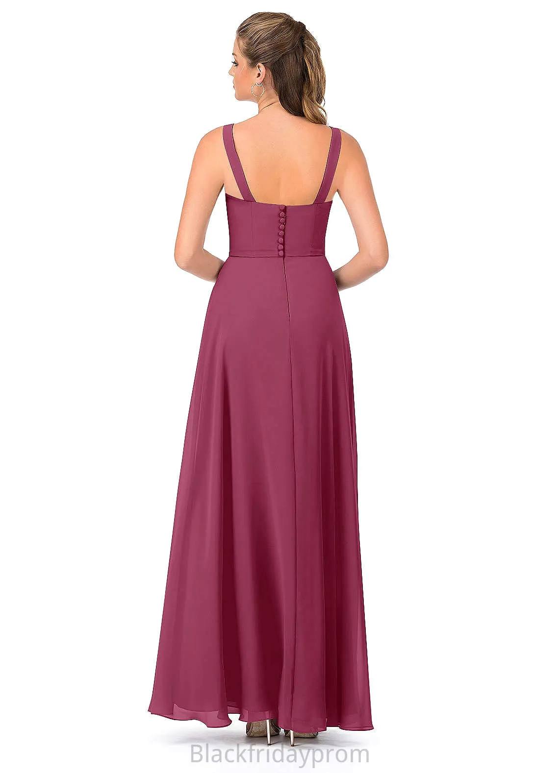 Adeline Scoop Sheath/Column Floor Length Natural Waist Short Sleeves Spandex Bridesmaid Dresses