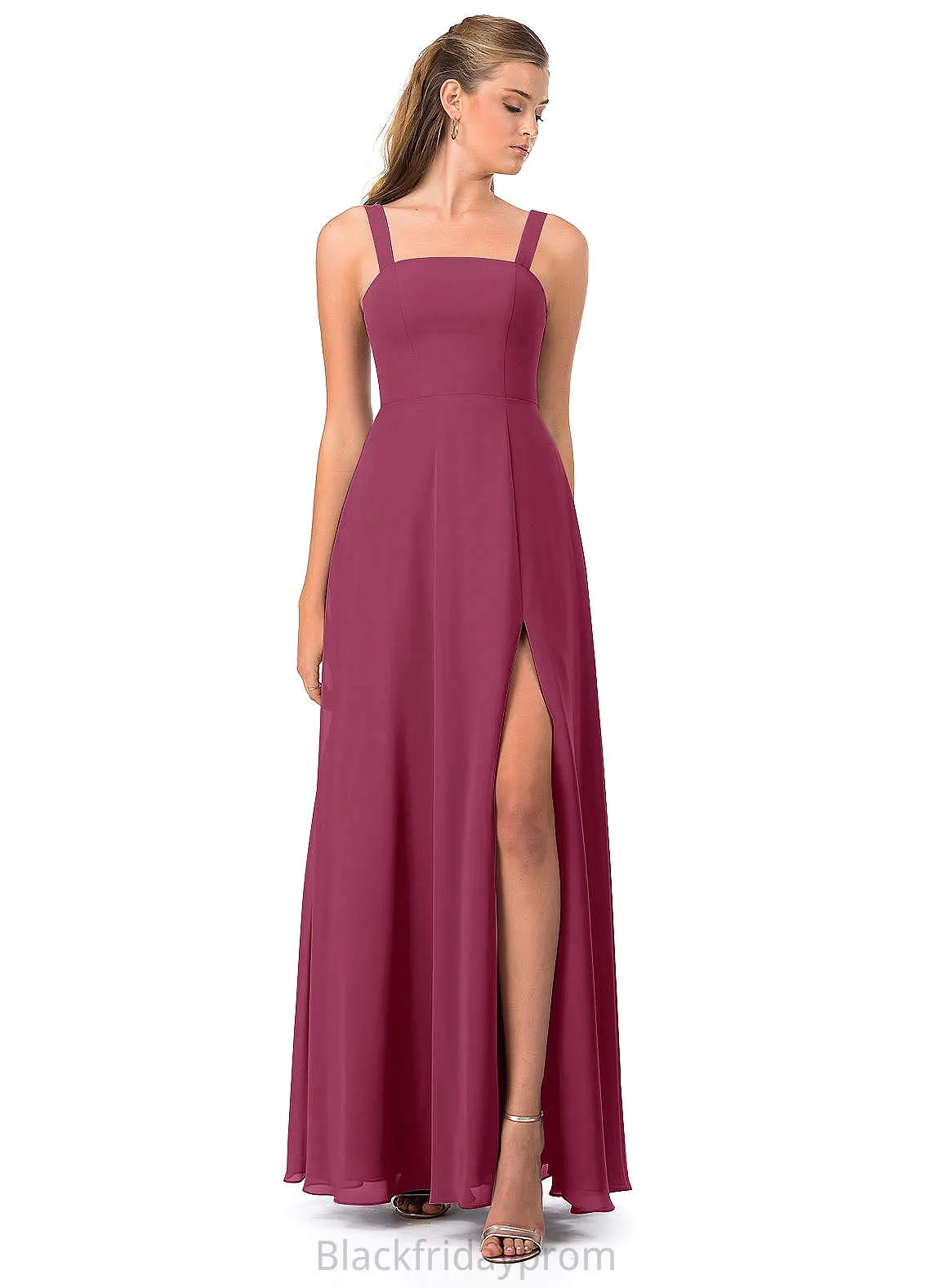 Adeline Scoop Sheath/Column Floor Length Natural Waist Short Sleeves Spandex Bridesmaid Dresses