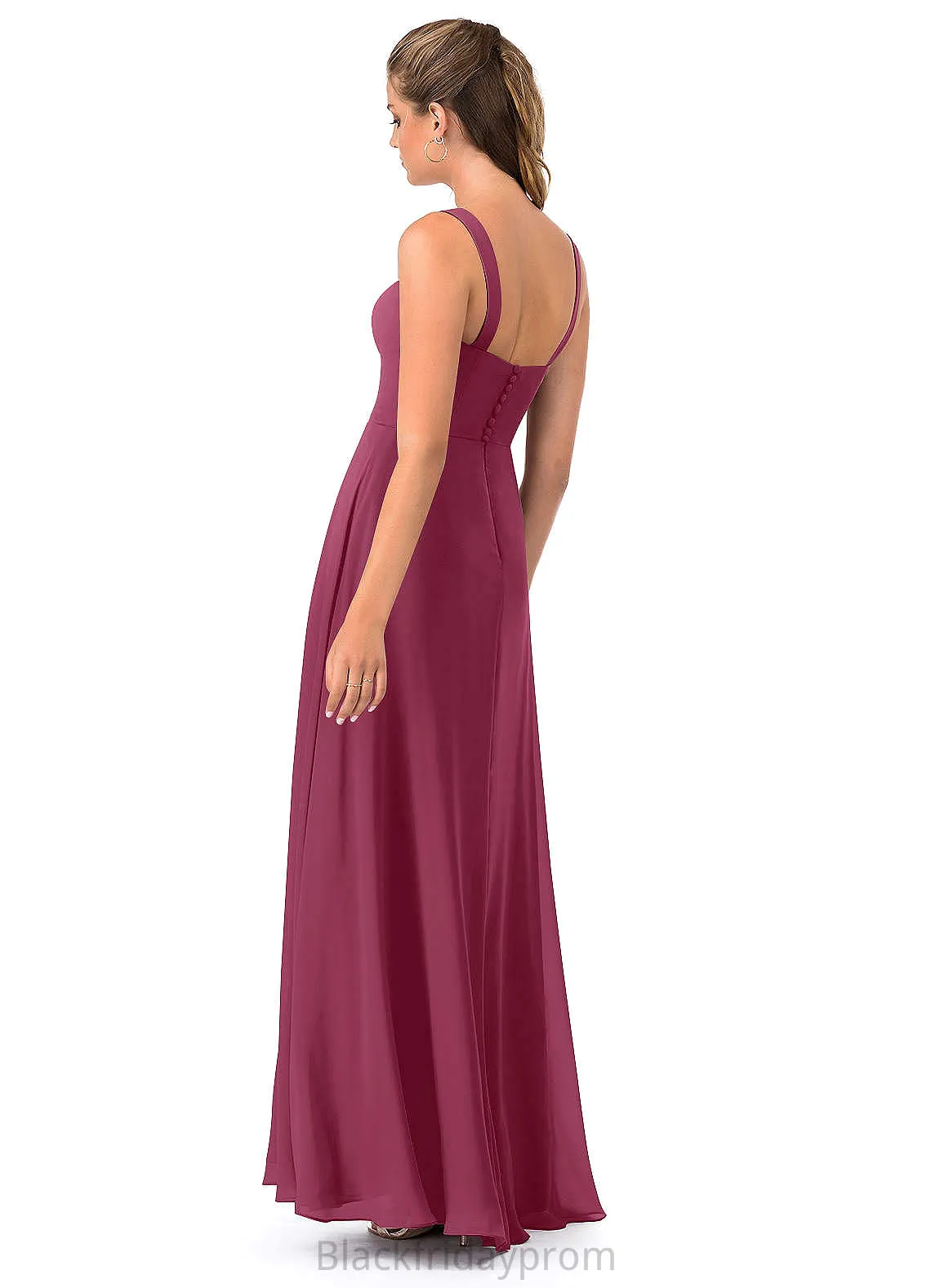 Adeline Scoop Sheath/Column Floor Length Natural Waist Short Sleeves Spandex Bridesmaid Dresses