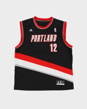 Adidas Lamarcus Aldridge #12 Portland Trail Blazers Black / Red NBA Jersey - XL