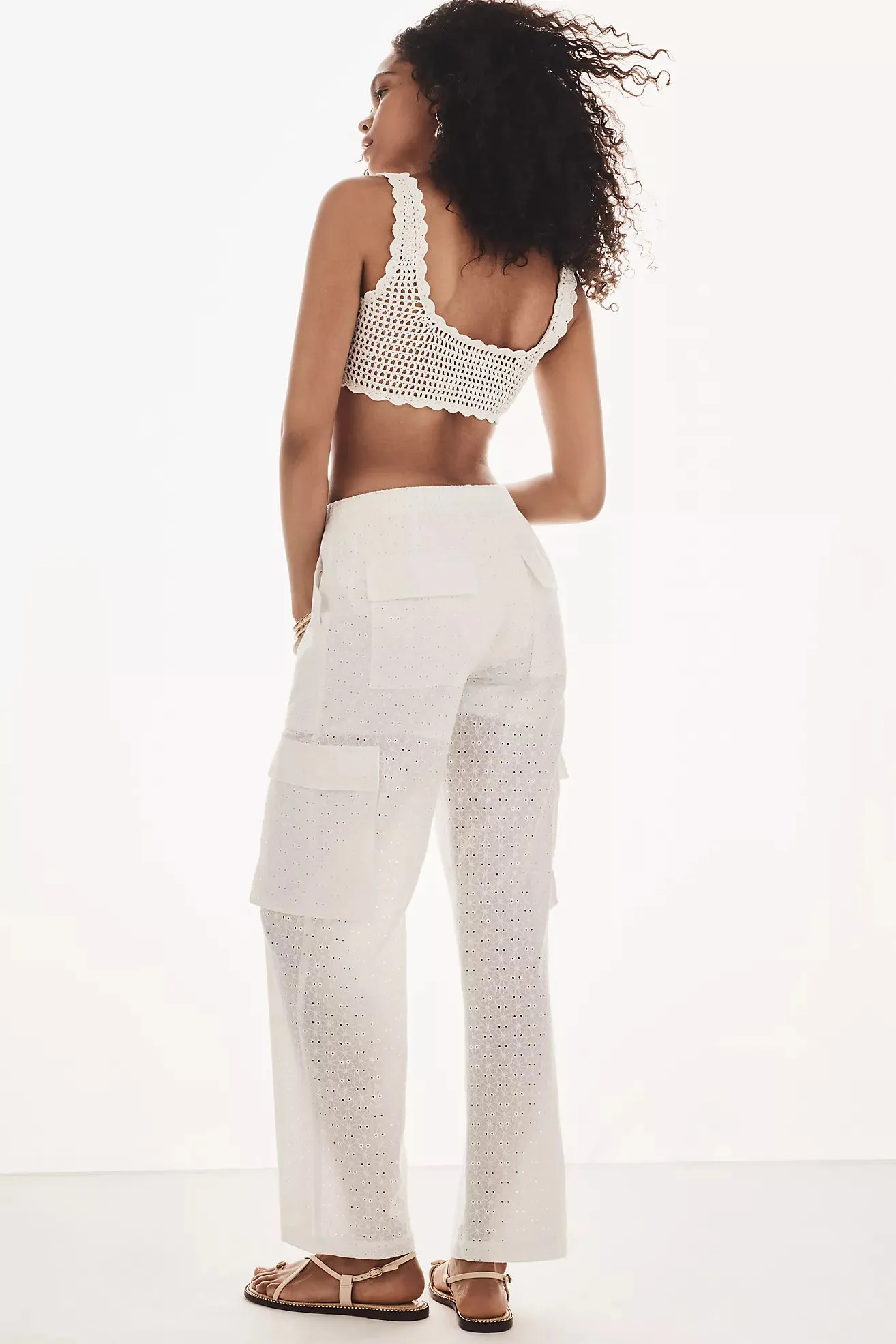 Comfortable Fashion Free Time Eyelet Pant