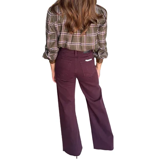 Travel Ready Fit Penny High Rise Wide Leg in Claret