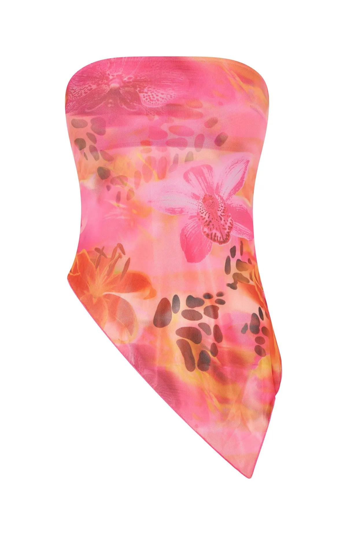 Free Out Here Strapless Top Paradise Dreams Ribbed Trim Durable Hem Stitching