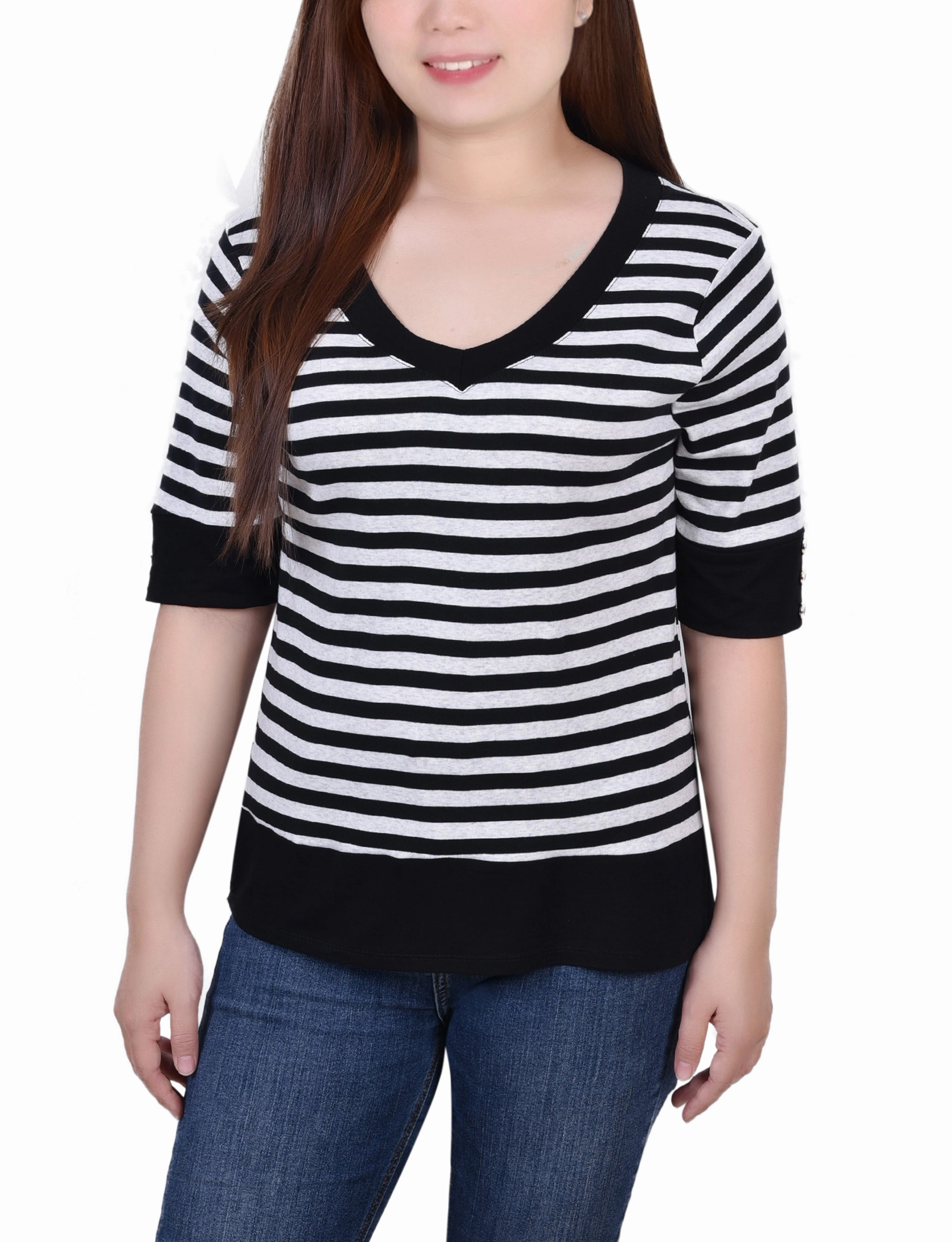 Elbow Sleeve Top AntiPillingTreatment SoftTouchFinish