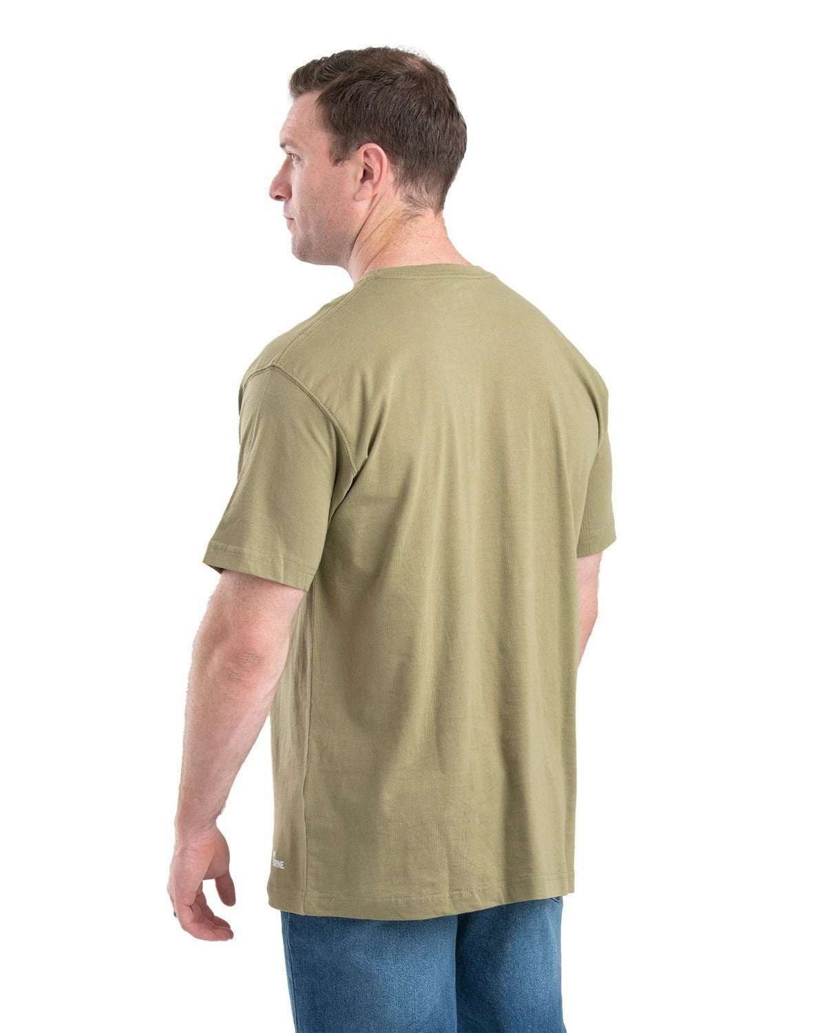 Universal Silhouette Berne Apparel Mens Heavyweight Pocket Tee Desert 100% Cotton S/S T-Shirt