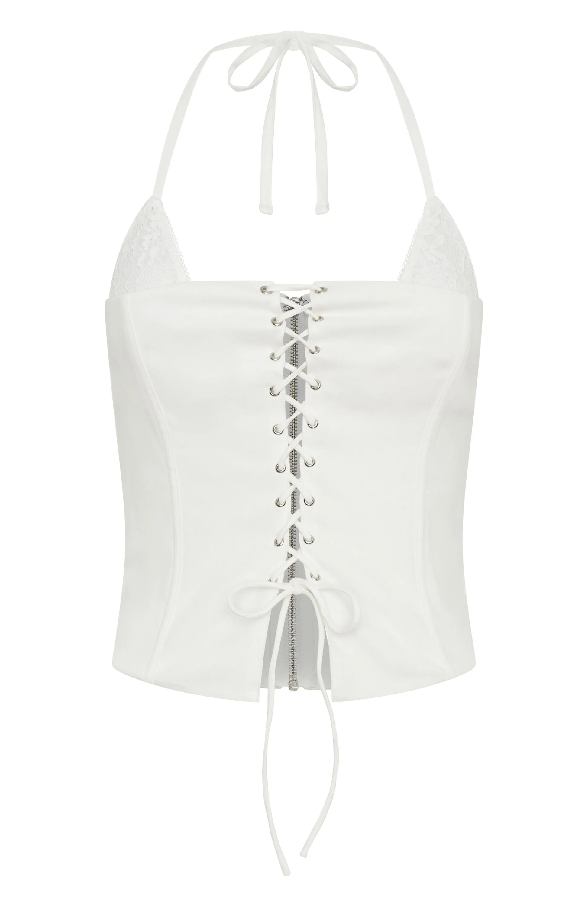 ContouredPanels After Party Bustier White