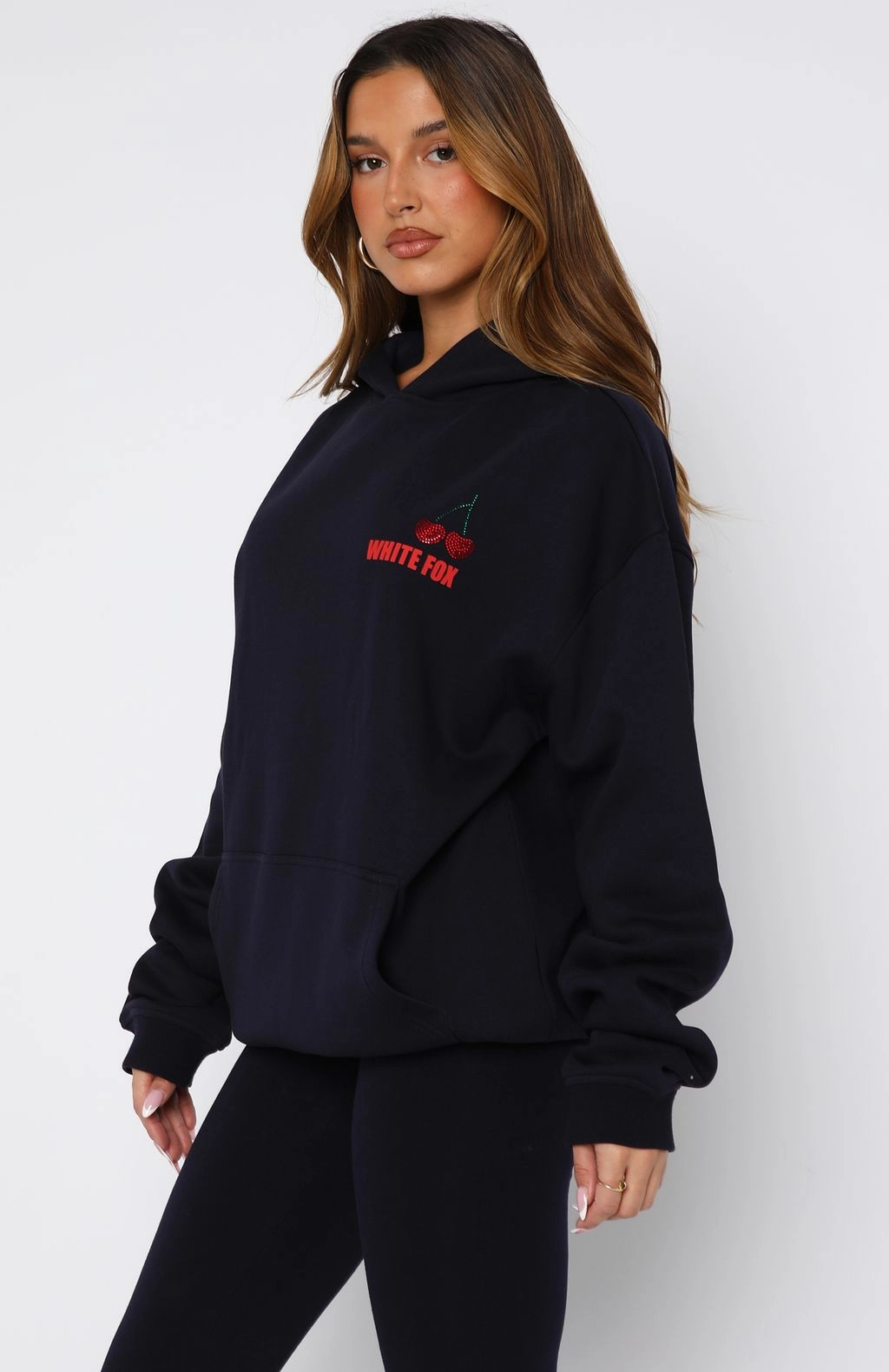 Sustainable Material Made With Love Oversized Hoodie Navy