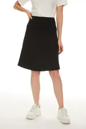 MM PURPLE LABEL COTTON  FIT AND FLARE  BLACK (PLUS SIZE) Neat Finish