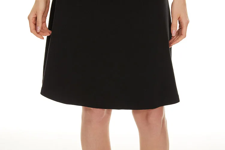 MM PURPLE LABEL COTTON  FIT AND FLARE  BLACK (PLUS SIZE) Flow Look