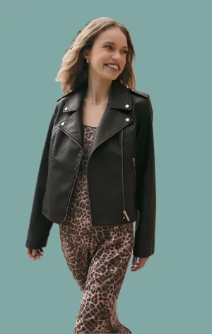 Spread Thermal Insulation Alchemy Moto Faux Leather Jacket